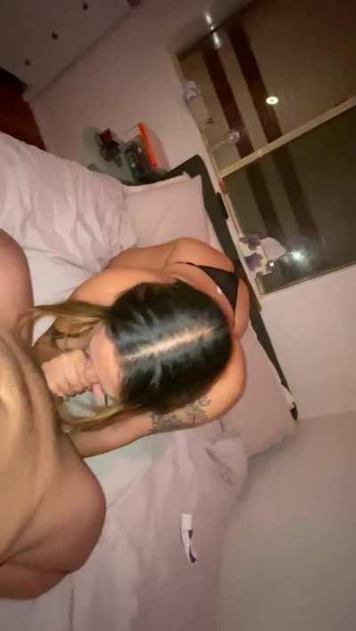 Lean back and let me suck you dry