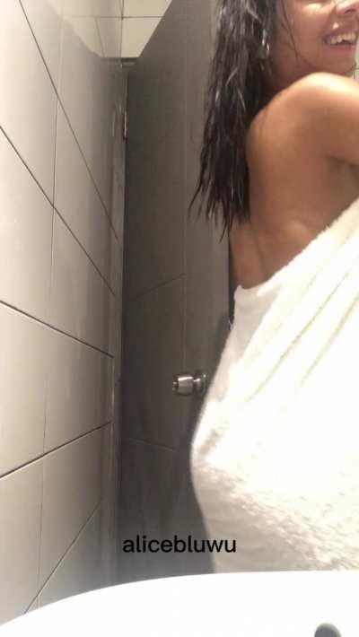 Clean it up, so we'll both get dirty and go shower later