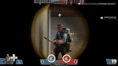 He tried to sneak up behind…