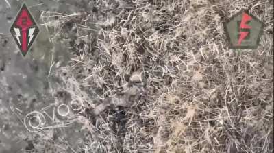 After being struck multiple times by Ukraine's 2nd Battalion, 5th Assault Brigade, a russian invader pulled a grenade pin and committed suicide