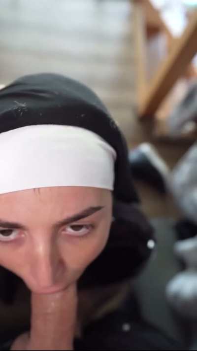 He always wanted to throat fuck a nun