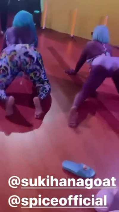 Sukihana and Spice throwing it together