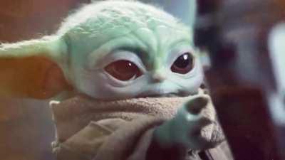 Baby Yoda saying goodbye 🥲