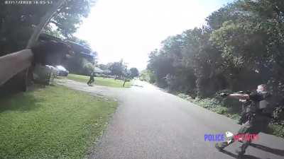 Horrific footage of police shooting white man in the back