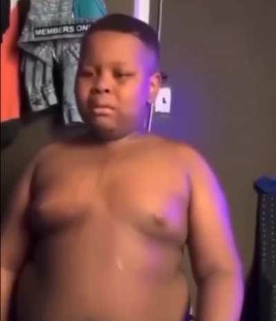 Lil bro was on demon timing 😭😭😭