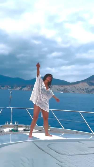 Salma Dancing on a Boat - Instagram 9/1/24
