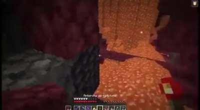 Mining for netherite didnt work out well