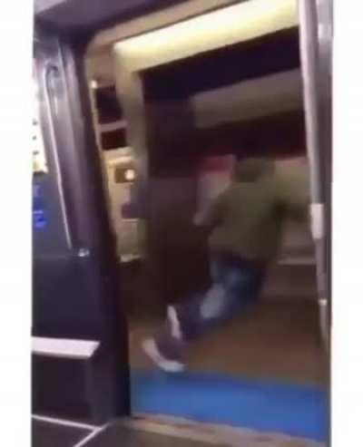 WCGW This train is trying to skip my stop. I'm gettin off.....Now