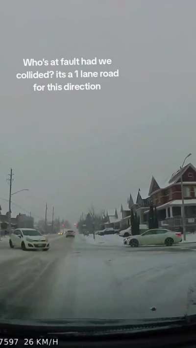 Who would be at fault had we collided