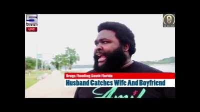 They got their asses together with a double-sided dildo, lookin like Catdog