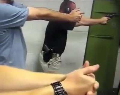 Firearm training instructor makes a mistake