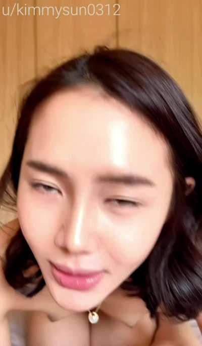 finishing him off and playing with mouth full of cum