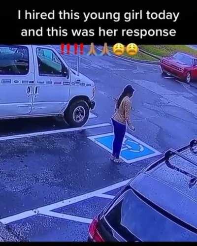 Young girl gets a job!