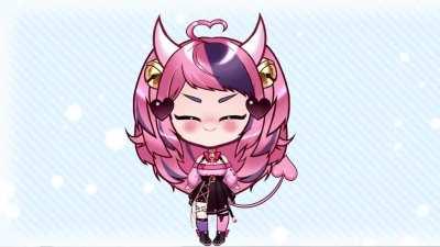 I drew and rigged a smol fan-made chibi Ironmouse ♥ I hope she sees this 🙏