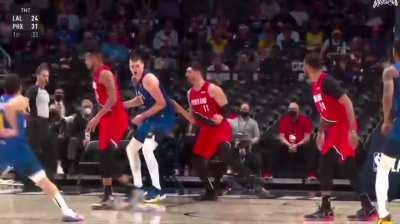 [Highlight] This no-call resulted in Jokic arguing with the refs and receiving a technical, should it be rescinded?