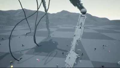 I've made some improvements to Tripod. It's done entirely using Procedural Animation for our upcoming game.