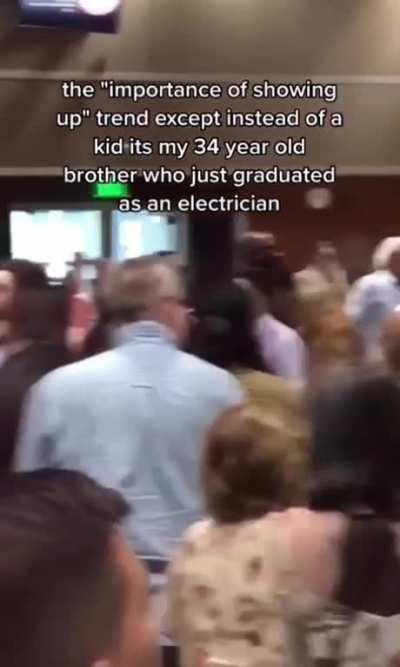 The importance of showing up, no matter the age. 