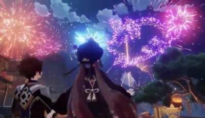 Hu tao is adorable, meanwhile zhongli’s probably thinking abt osmanthus wine stuff