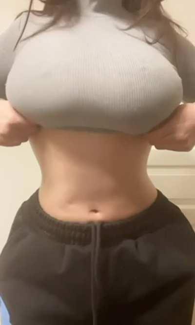 My natural tits are too big to fit comfortably in anything