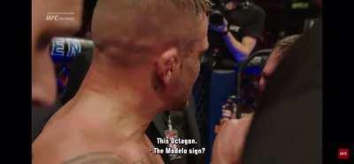 The post fight arguement Dustin Poirier was referring to on the MMA Hour.