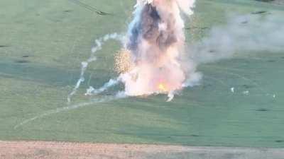 Spectacular explosion of the russian BMP-3