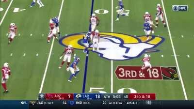 With their playoff chances hanging on a 3rd and 18, Arizona Cardinals head coach Kliff Kingsbury calls for a speed option with injured QB Kyler Murray. The play fails, leading to the team's elimination from playoff contention.