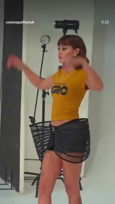 Ella on the set for the Cosmopolitan UK photoshoot. Instagram story, December 2025.