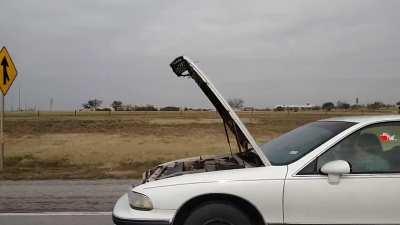 She was looking at her phone without a care.