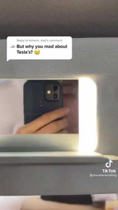 Car expert pointing out flaws in tesla car body and design