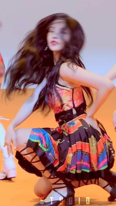 Mina - black & red top, multi colored dress, alcohol free outfit, studio choom