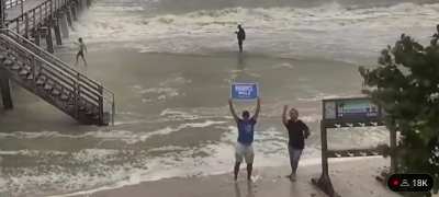 Two men bond over politics before the storm hits