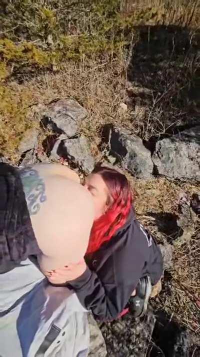 We had such a great time on our hike I wanted her to remember me between her thighs on her way home