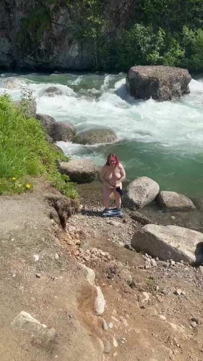 lol she was nervous to strip naked