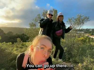 Getting caught on a hiking trail