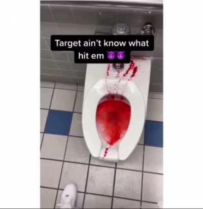 Kid messes up Target restroom for views
