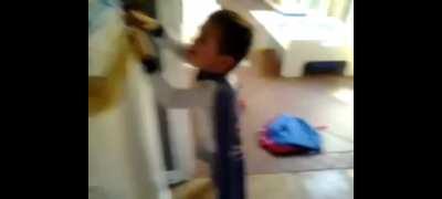 Poor kid learns the harsh truth that capes don't let you fly