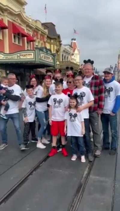 They all surprised grandma for her 70th birthday at Disneyland