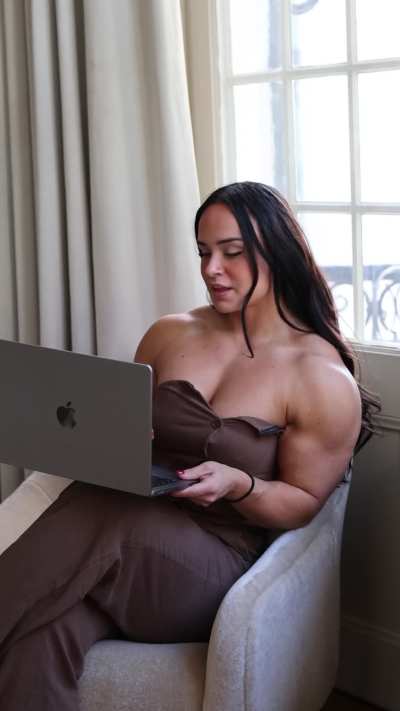 Tell me your first impression about my muscular body.