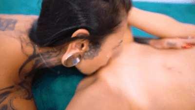 She loves when I go hard with tongue