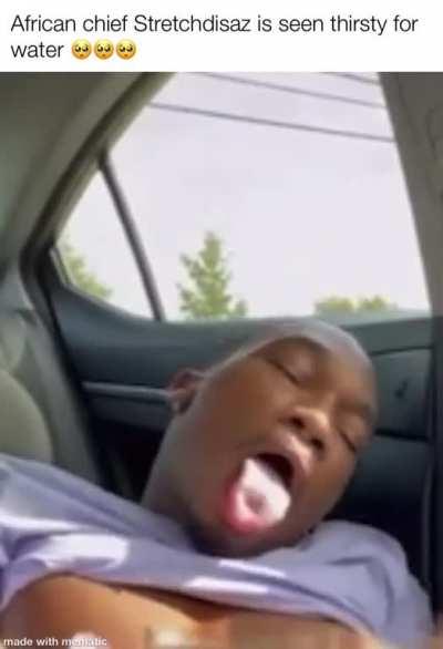 Someone give him some water :(