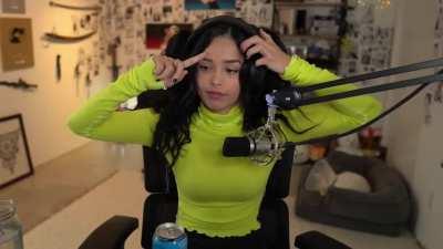 Valkyrae looking adorable on stream