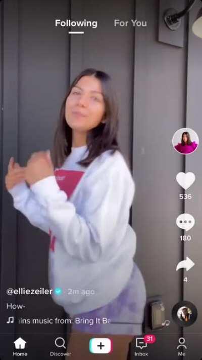 Here’s her deleted tiktok from a month ago