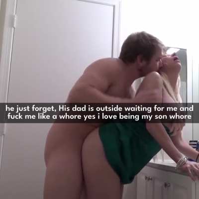 Caption Cuckold Family Homemade Mom Sneaky Son Taboo Porn GIF by viren93