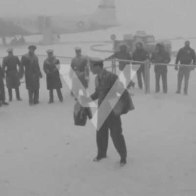 Elvis arrives at McGuire Air Force Base in New Jersey. March 3, 1960