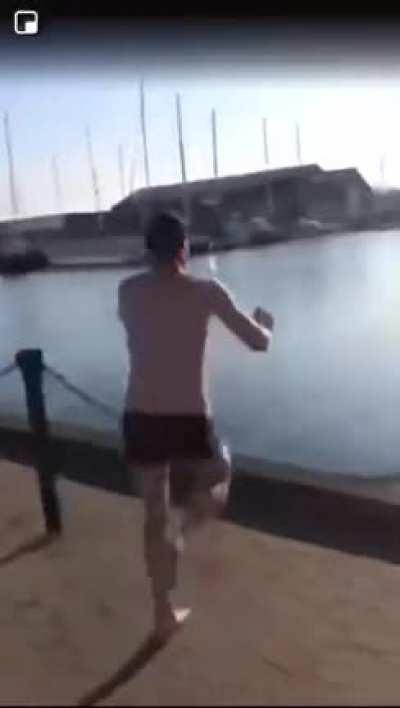 To jump in the river