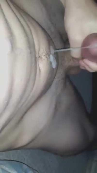 Sorry I wasted all this cum...will you be here to lick it up next time?