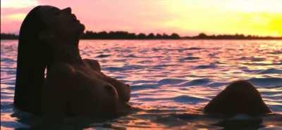 Alessandra Ambrosio - Brightened, cropped, Dain'd, AI'd Loop