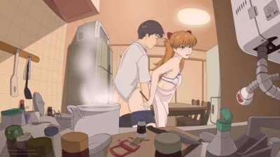 Asuka Souryuu Langley and Ikari Shinji (Meorless) [Neon Genesis Evangelion]