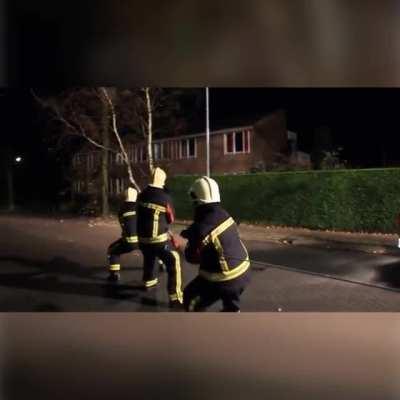 He's just trying to help the Fire Department...