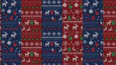 I created a couple of Holiday Zoom Backgrounds for a Ugly Zoom Background Competition at Work. Here's the second Ugly Sweater Background
